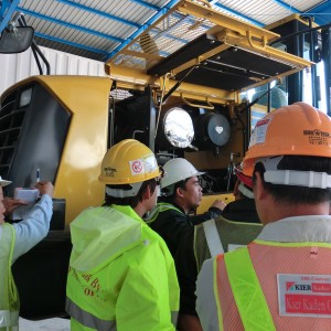 Komatsu’s technician came to perform start up training, for their WA380 wheel loader.
